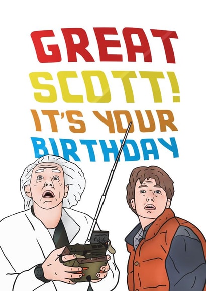 back to the fututre great Birthday Card 10046 created by Hey Huns It's Nicole