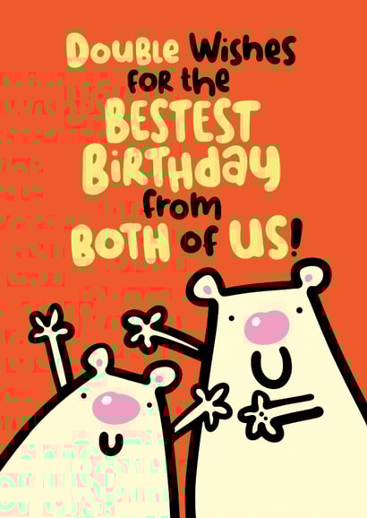 Cute Birthday Card From Both - From Both Of Us created by Pink wink