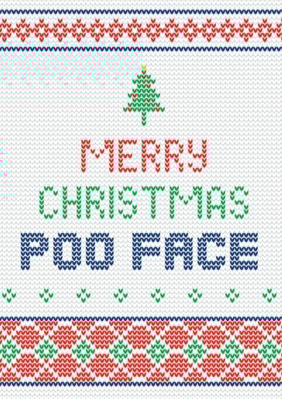 christmas knitted Christmas Card 34504 created by Brainbox Candy