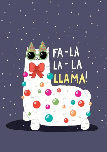 llama cute Christmas Card 10251 created by Forever Funny
