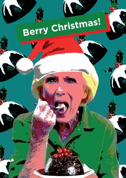 Mary Berry Christmas Card created by Thirty Mussels