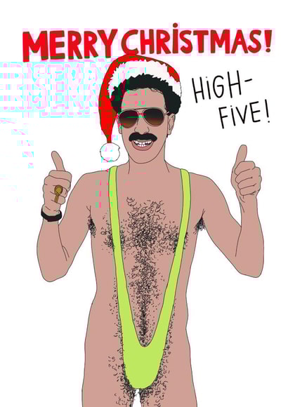 borat funny Christmas Card 3321 created by Kasia Cards