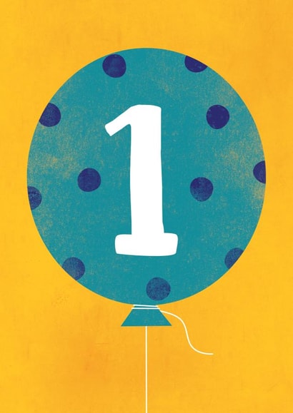 balloon polka Birthday Card 2108 created by TM Stationery