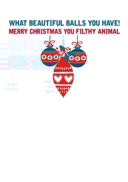 boyfriend husband Christmas Card 8149 created by Filthy Sentiments