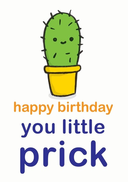prick cactus Birthday Card 10002 created by Sarah-Anne Brown