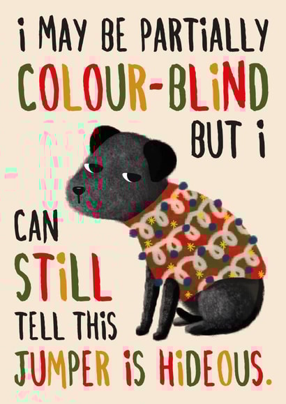 funny jumper Christmas Card 7603 created by Chelsey Adams