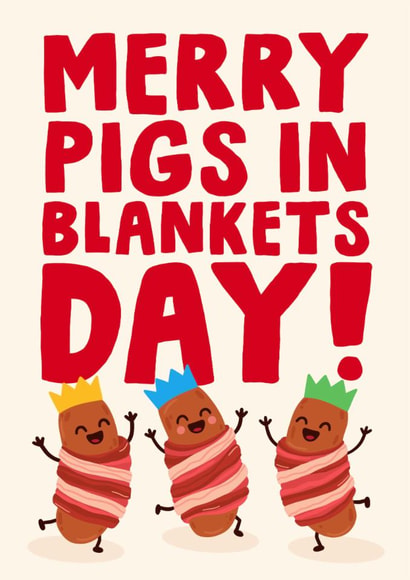 Bold - Merry Pigs In Blankets Day - Pigs In Blankets - Christmas Dinner created by Studio Doodles