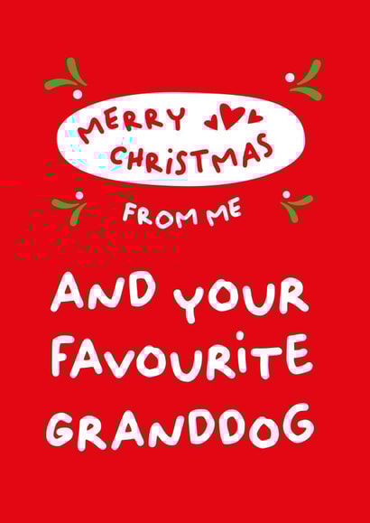 Merry Christmas from me and your favourite Granddog created by PaperJam Print Co.
