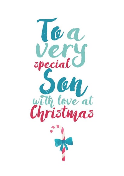 A very special Son candy cane Christmas card created by Jodie Gaul & Co