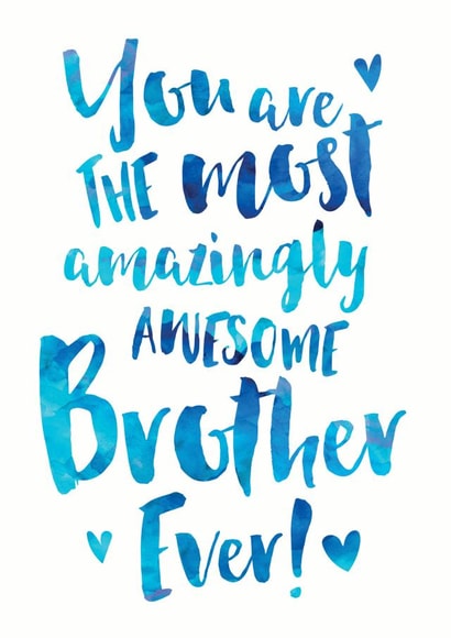 Amazingly Awesome Brother Appreciation Card created by Dig The Earth