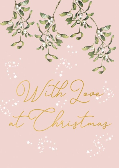 xmas mistletoe Christmas Card 25243 created by Lucy Ledger