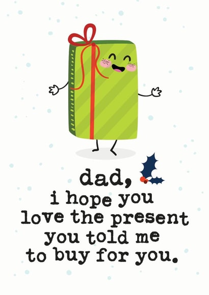 dad present Christmas Card 5976 created by Mrs Best Paper Co.