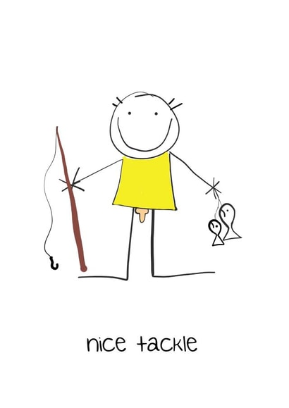 Rude Fishing Anniversary Card / Valentines Day Card - Nice Tackle created by Lucy Likes It