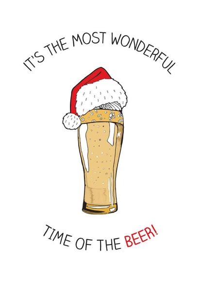 beer funny Christmas Card 6131 created by The Card Compony