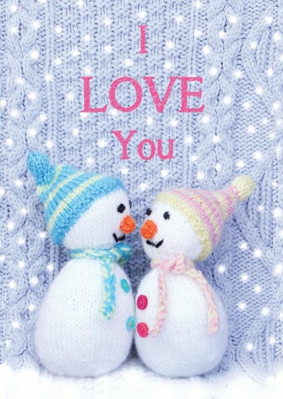 love snowman Christmas Card 37341 created by LAURA TRUBY DESIGNS