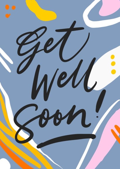 Abstract Bold Get Well Card 1033 created by Leah Chong - Leah Design