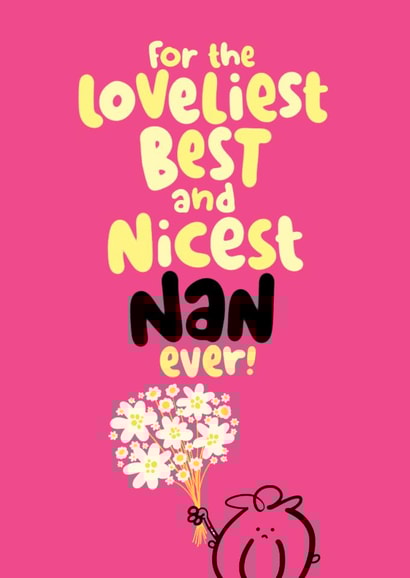 Cute Card for Nan on Birthday or Mother's Day created by Pink wink