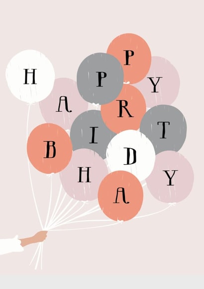 birthday balloons Card 28152 created by Olive + Jude