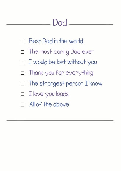 Dad best Birthday Card 36129 created by Rubber John