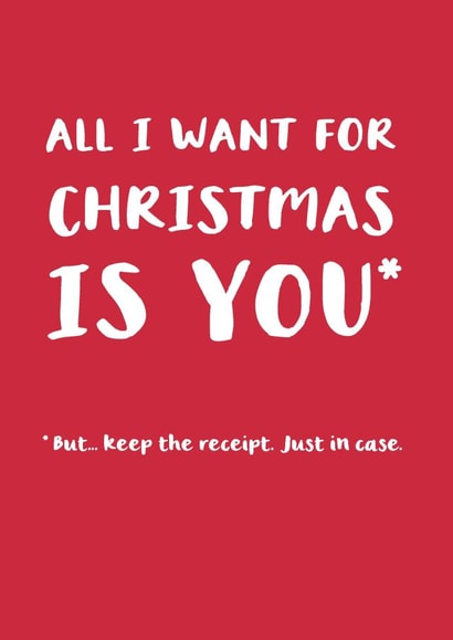 Cheeky Christmas Card For Significant Other - Keep The Receipt created by Oops a doodle