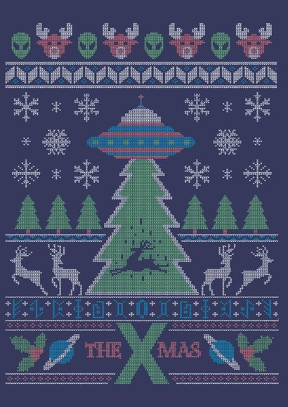 x-files sweater Christmas Card 22535 created by Diego Pedauye