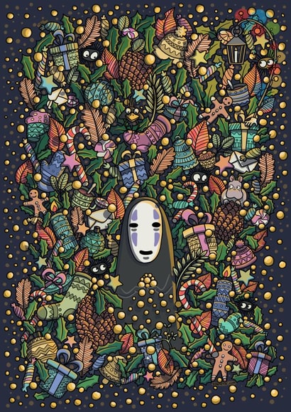 kaonashi christmas Card 22247 created by Roberto Nieto