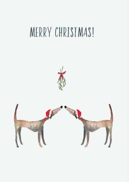 Dog whippet Christmas Card 9224 created by Harriet Lowther