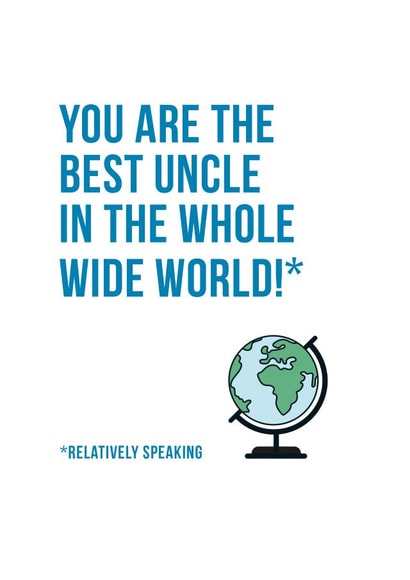 Best Uncle funny birthday card created by Tess Cards