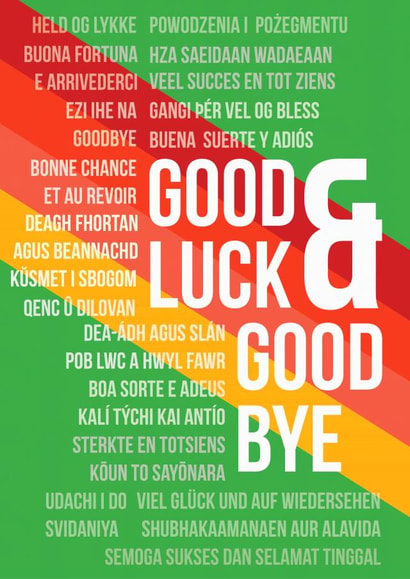 Luckily Goodbye goodbye leaving Good Luck Card 5609 | thortful