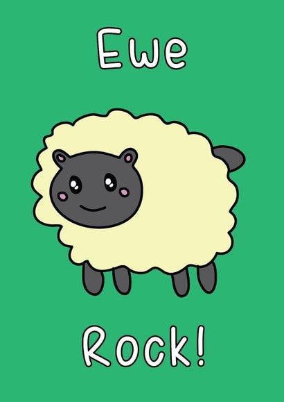 Ewe sheep Love & Friendship Card 14306 created by Dottie Mottie