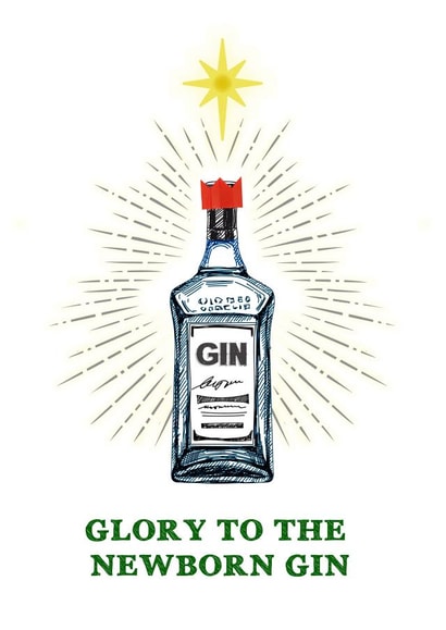 gin xmas Christmas Card 31404 created by Of Life & Lemons Ltd.
