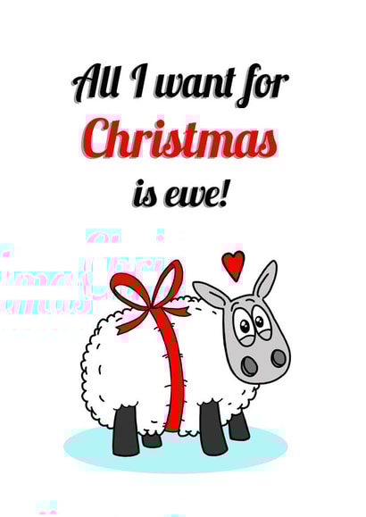 sheep xmas Christmas Card 28253 created by Eweniverse