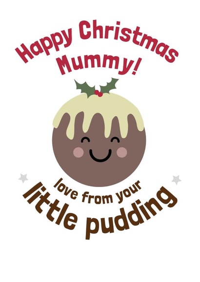 xmas pudding Christmas Card 3879 created by Wink Design - Michelle Roberts