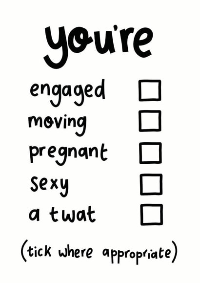 Engagement design - tick list created by Darwin Designs