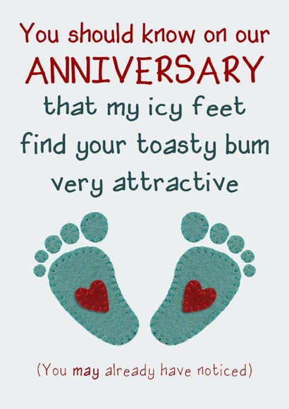 Cold Feet Anniversary Card created by Presents Felt