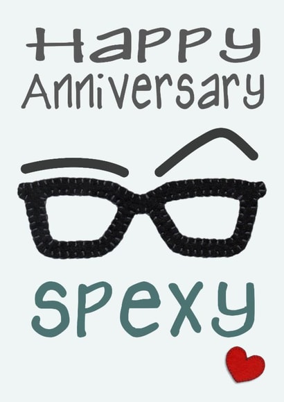 Spexy Glasses Anniversary Card created by Presents Felt