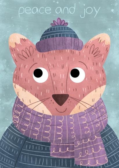 peace joy Christmas Card 23078 created by Megan Higgins