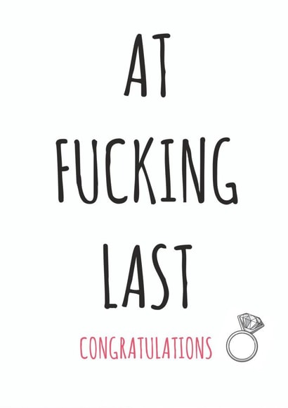 Simple Engagement Card - At Last created by Banter King