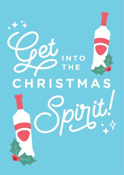 Adult Alcohol Christmas Card 36047 created by Girl & Cat Studio