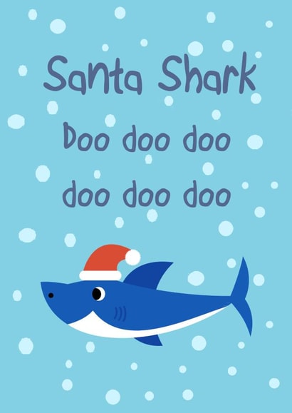 baby shark Christmas Card 23845 created by Pottsy Prints