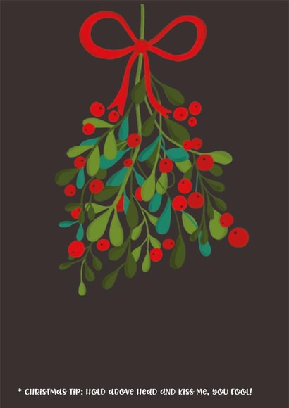 Xmas Mistletoe Christmas Card 33789 created by PAPR Boutique