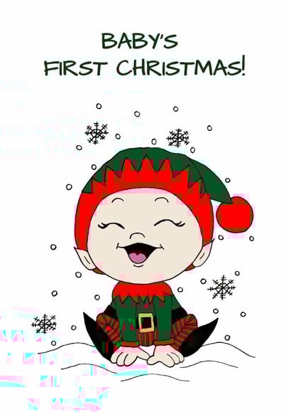 Baby’s first Christmas Card created by Lu Reason