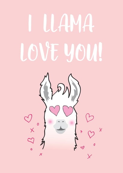 llama llamalove Card 38163 created by Fenella Designs
