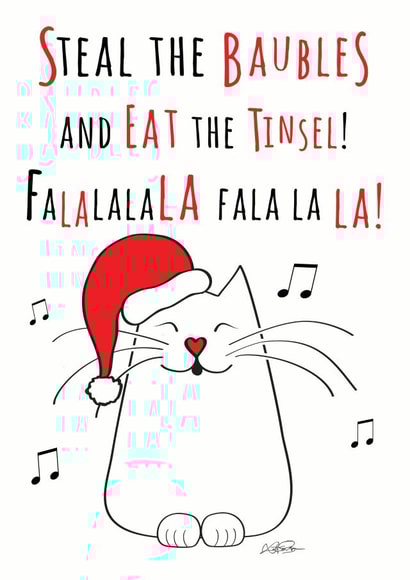 from the cat steal Christmas Card 11741 created by Kat Pearson