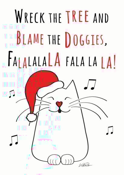 wreck tree Christmas Card 34069 created by Kat Pearson