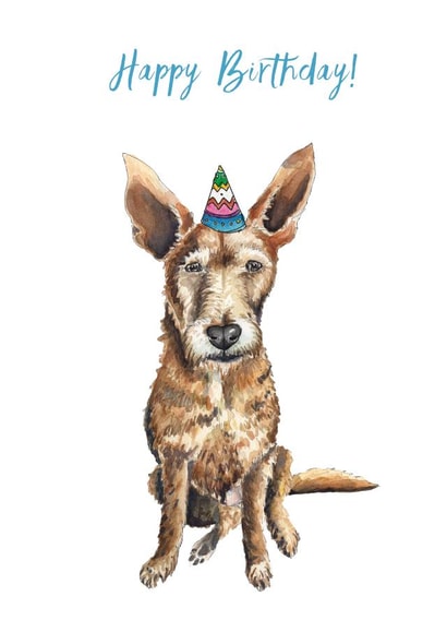 dog hat Birthday Card 9226 created by Harriet Lowther