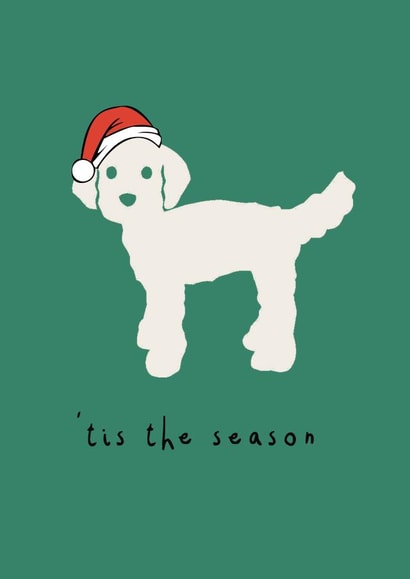 labradoodle christmas Card 32629 created by Anna Green