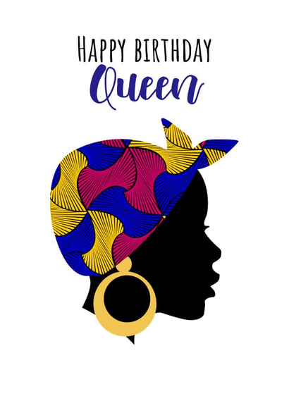 Bold Birthday Card for the Birthday Queen created by AfroTouch Design