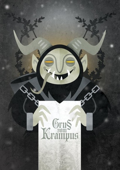 Gruss vom Krampus! Alternative Christmas card for those on the naughty list. created by Paul Burgess
