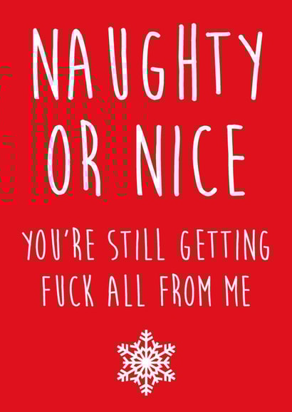 naughty nice Christmas Card 7739 created by Bonnie Banter